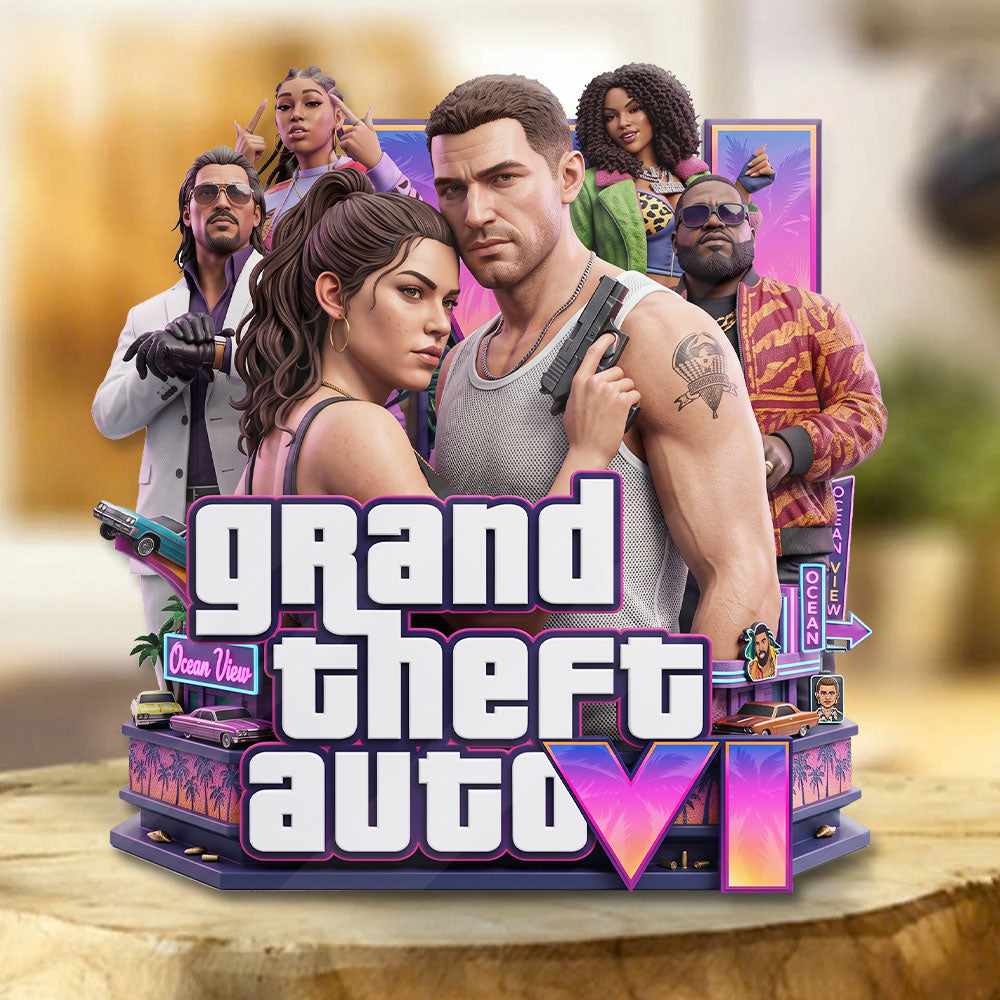 Grand Theft Auto VI Custom Shape Acrylic Plaque – TMTHU7495