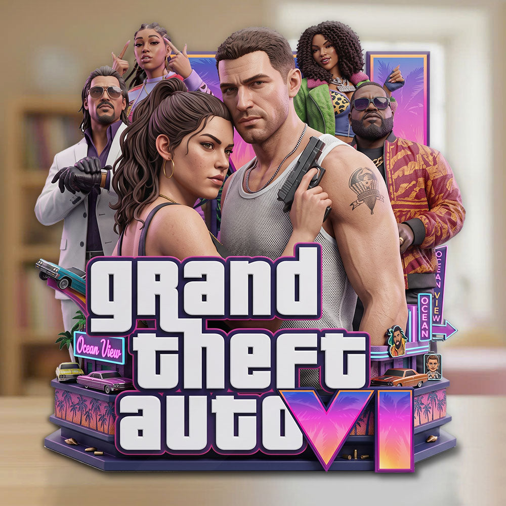 Grand Theft Auto VI Custom Shape Acrylic Plaque – TMTHU7495