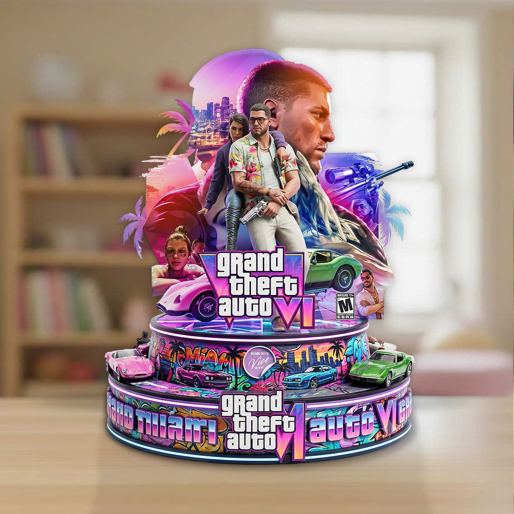 Grand Theft Auto VI Custom Shape Acrylic Plaque – TMTHU7318