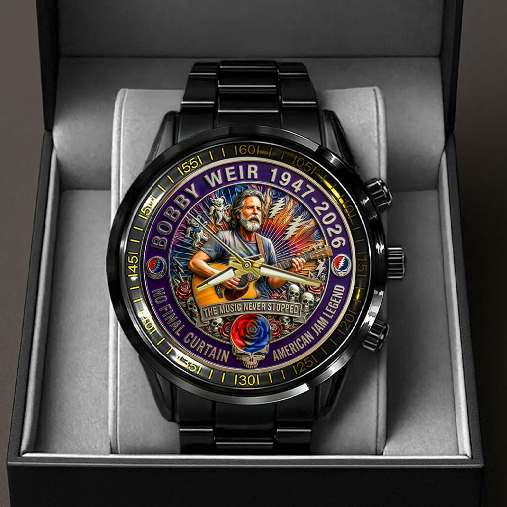 Grateful Dead x Bob Weir Black Stainless Steel Watch - HOATT15722