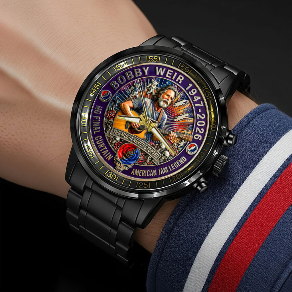 Grateful Dead x Bob Weir Black Stainless Steel Watch - HOATT15722