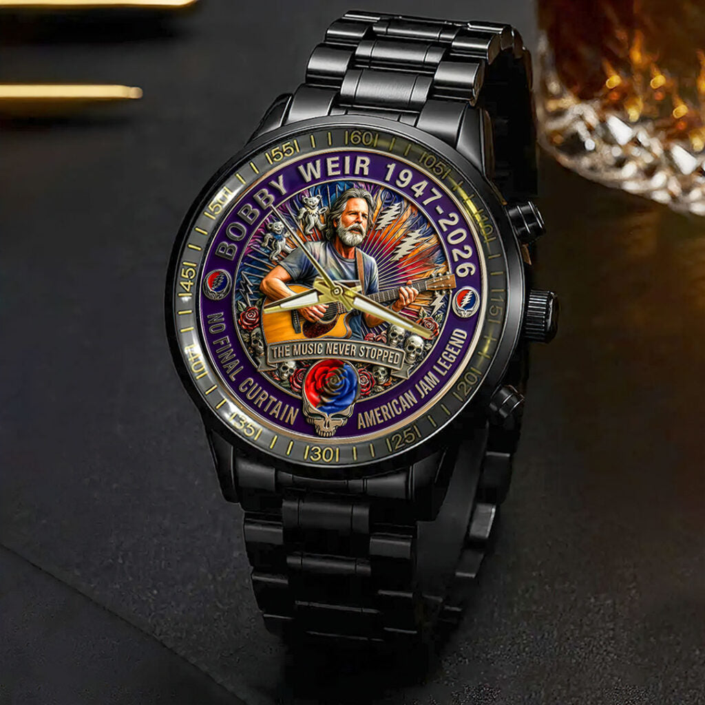 Grateful Dead x Bob Weir Black Stainless Steel Watch - HOATT15722