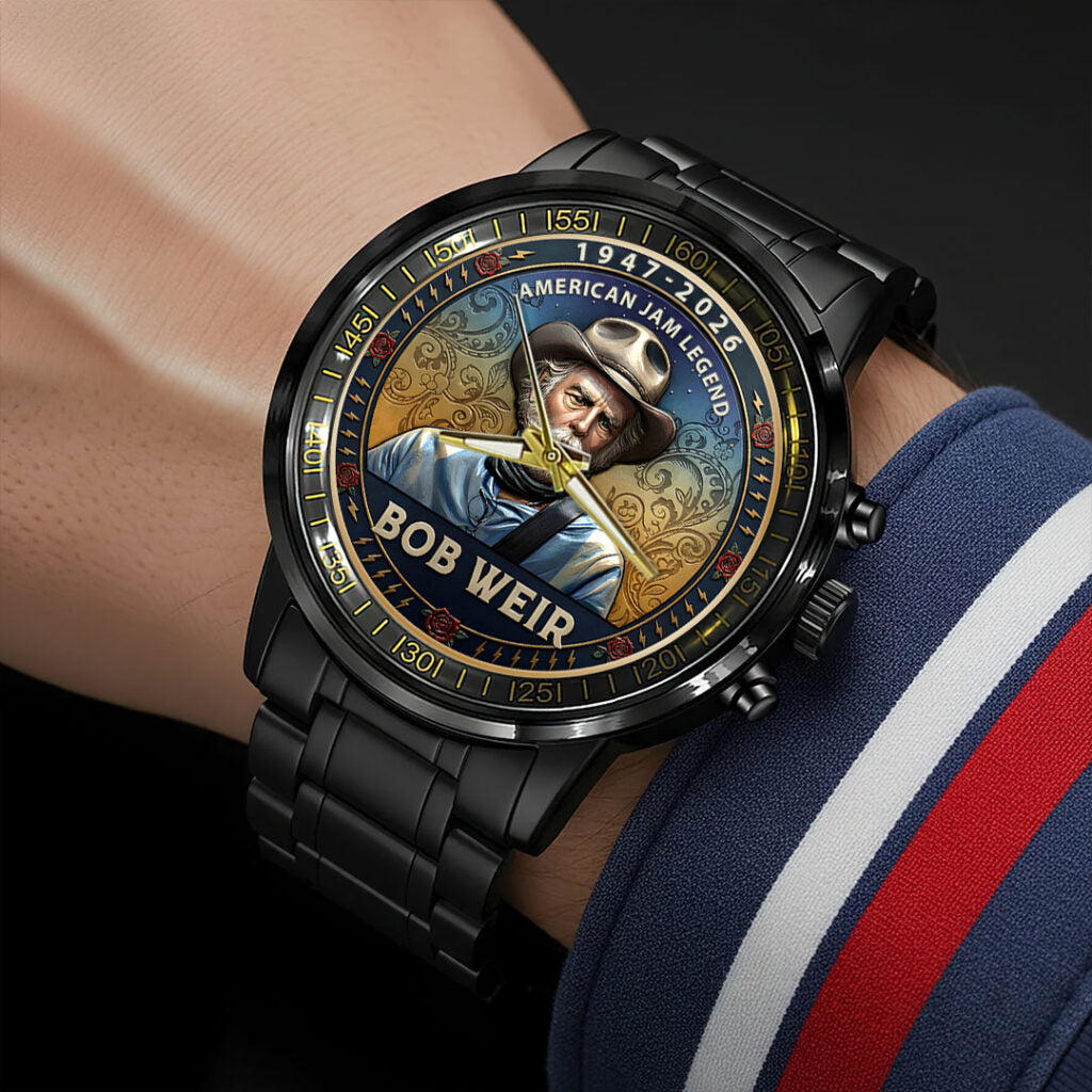 Grateful Dead x Bob Weir Black Stainless Steel Watch - HOATT15749