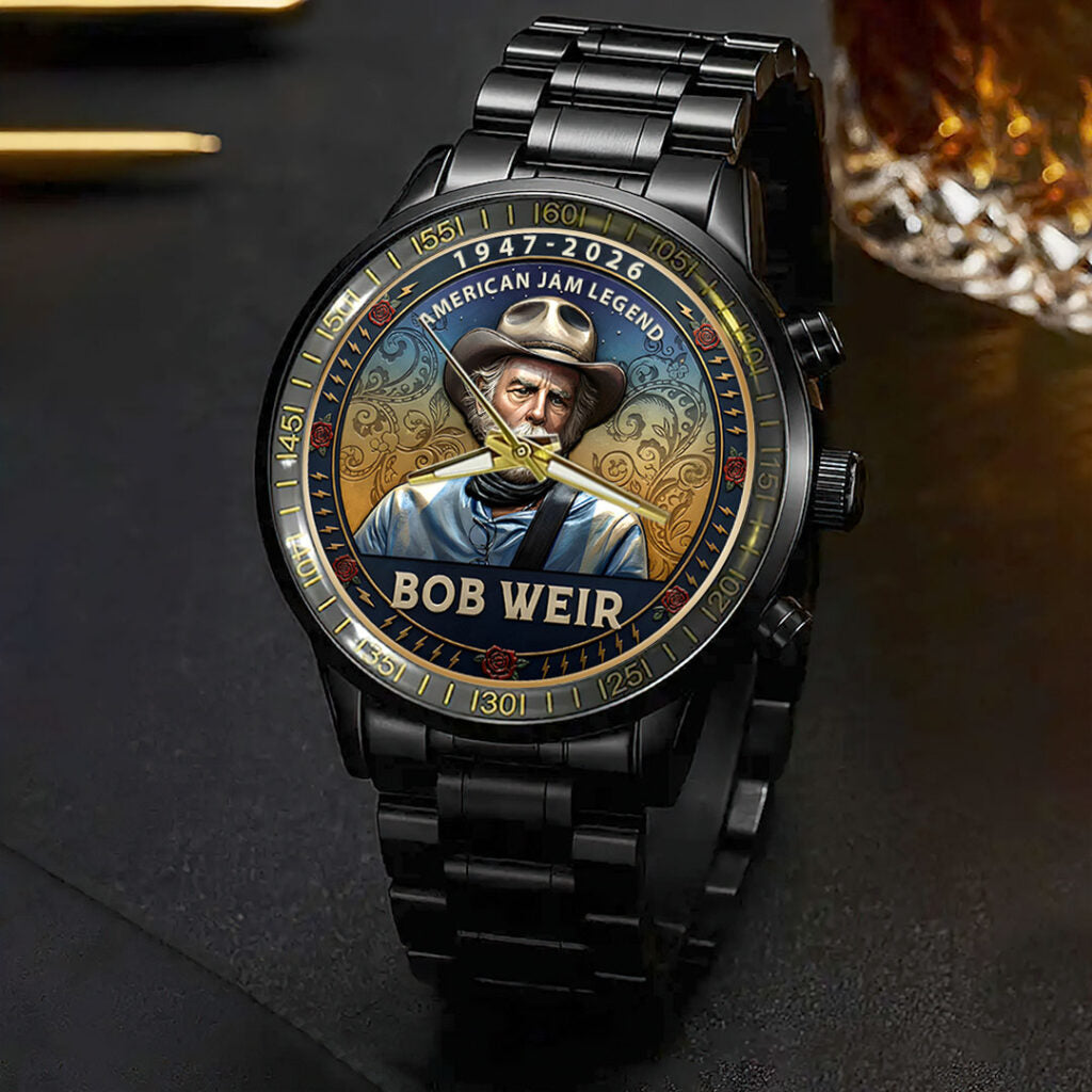 Grateful Dead x Bob Weir Black Stainless Steel Watch - HOATT15749