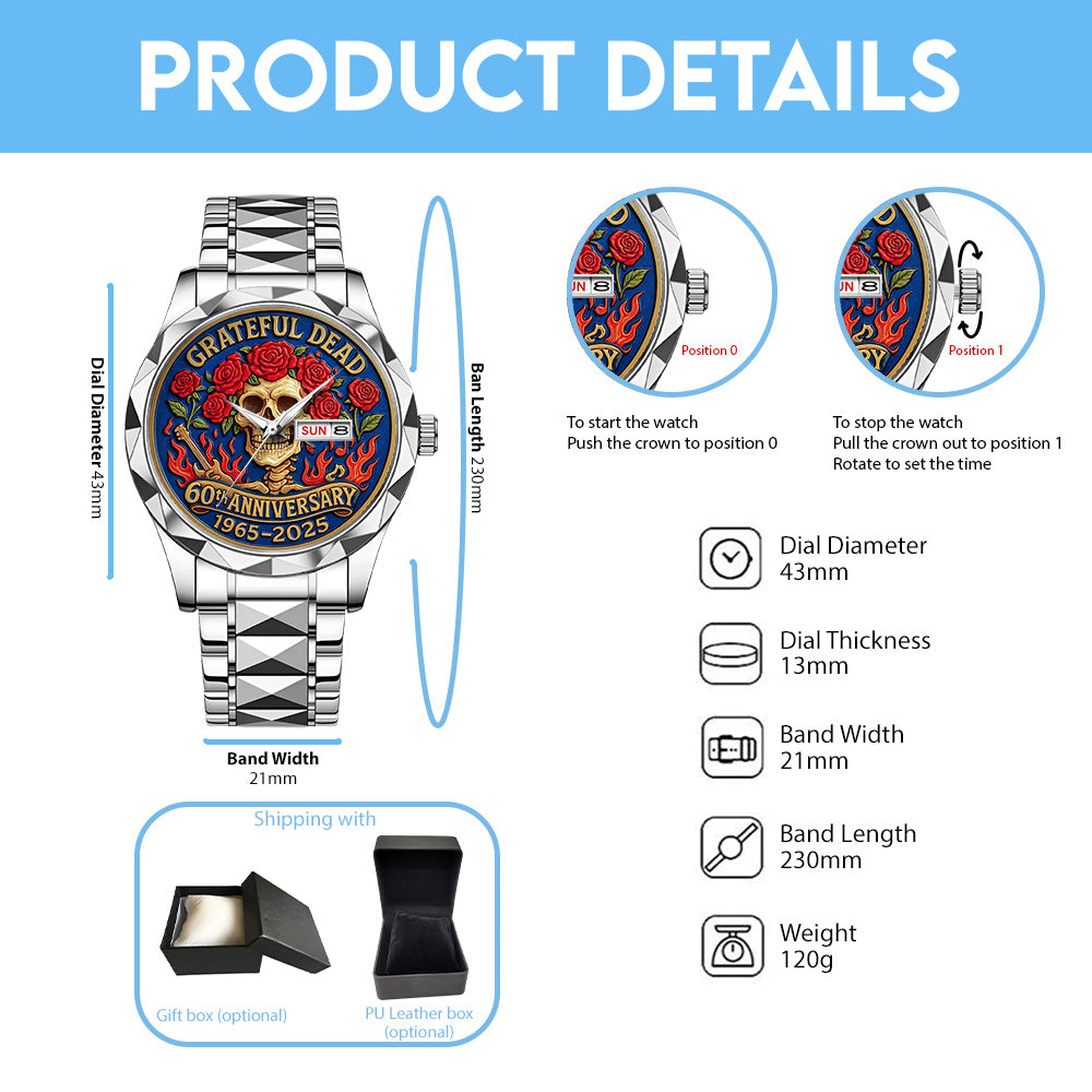 Grateful Dead Alloy Luxury Quartz Watch - TANTN 14402