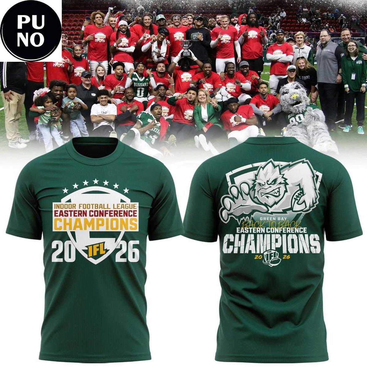 Green Bay Blizzard 2026 Eastern Conference Champions Hoodie T-Shirt