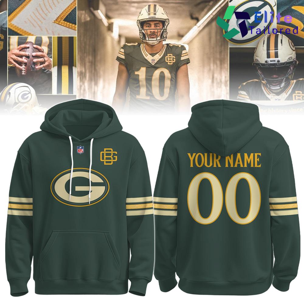 Green Bay Packers Custom Name Number Hoodie