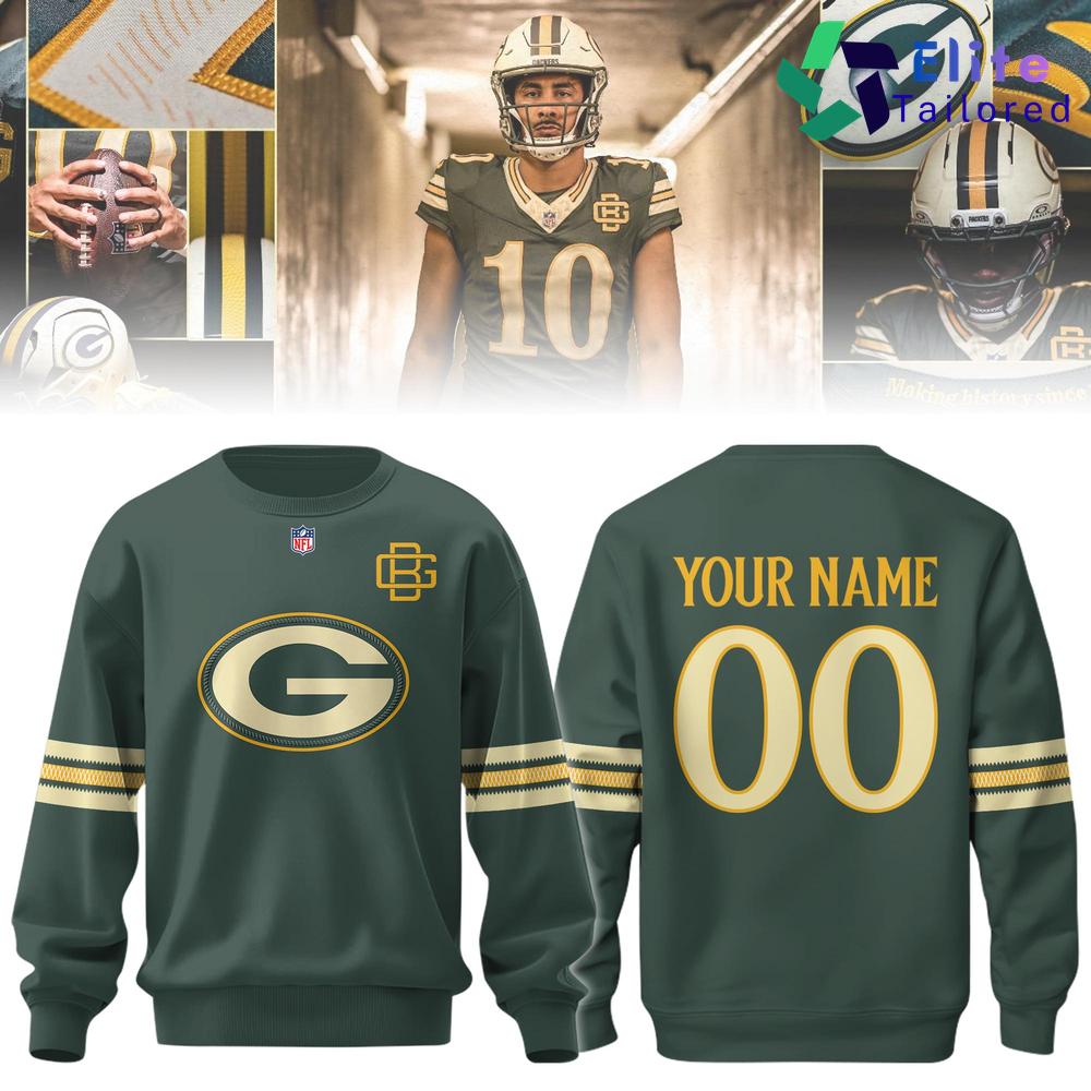 Green Bay Packers Custom Name Number Sweatshirt