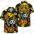 Green Bay Packers Ghostface Horror Halloween Hawaiian Shirt