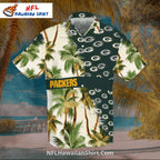 Green Bay Packers Palm Tree Split Design Hawaiian Shirt