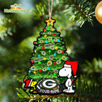 Green Bay Packers Snoopy Peanuts Custom Christmas Ornament Xmas Tree Decorations