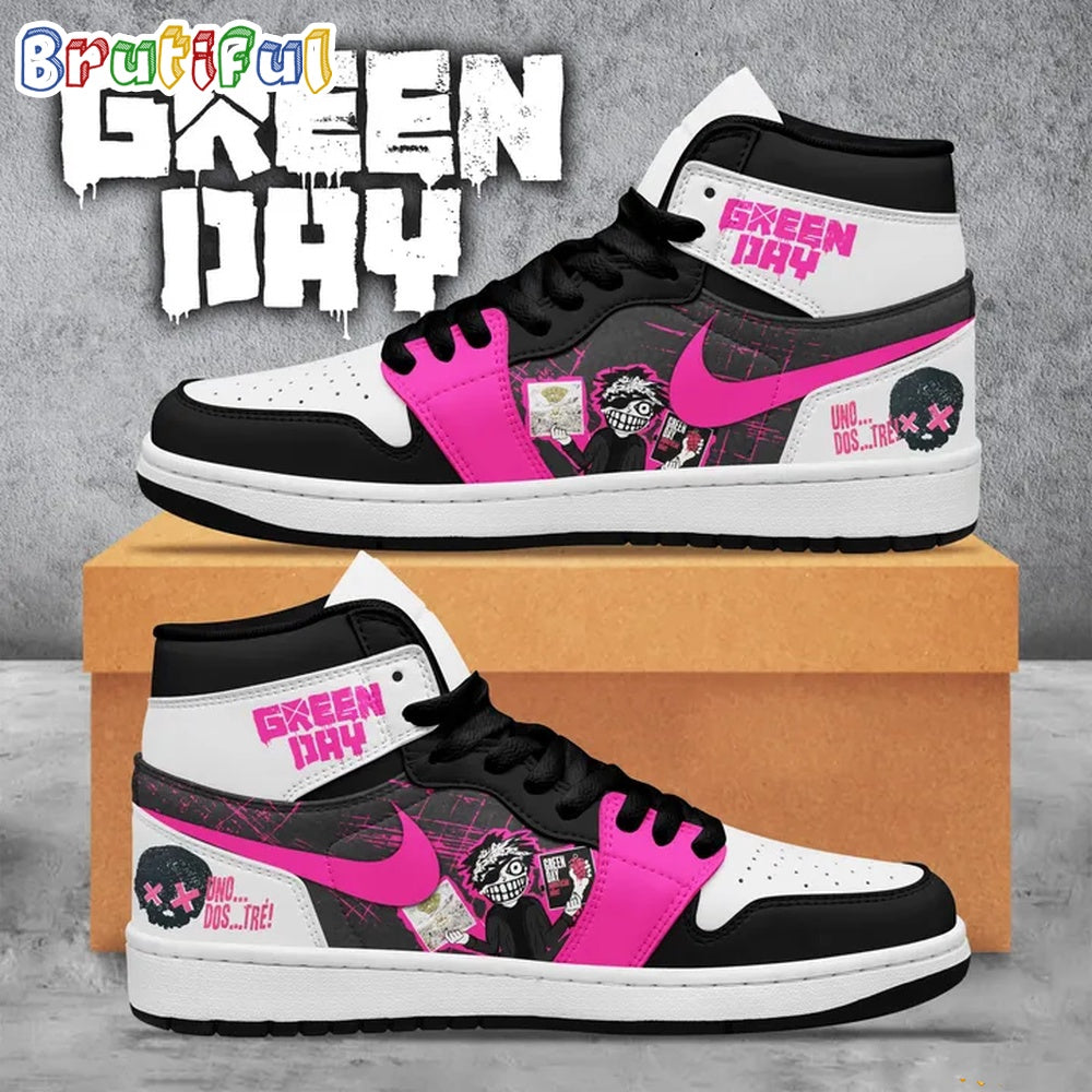 Green Day Air Jordan 1 Hightop Shoes