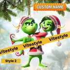 Grinch Couple Custom Christmas Ornament