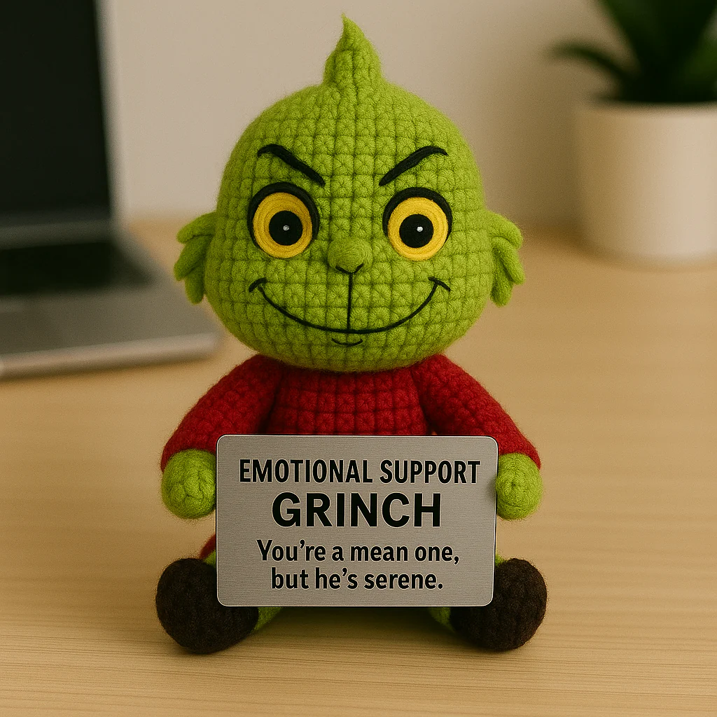 Grinch Crochet Emotional Support Doll