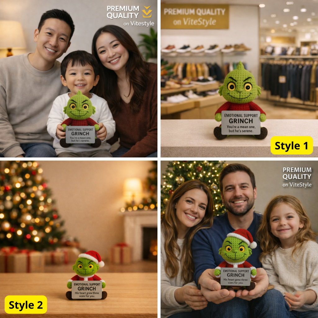 Grinch Crochet Emotional Support Doll