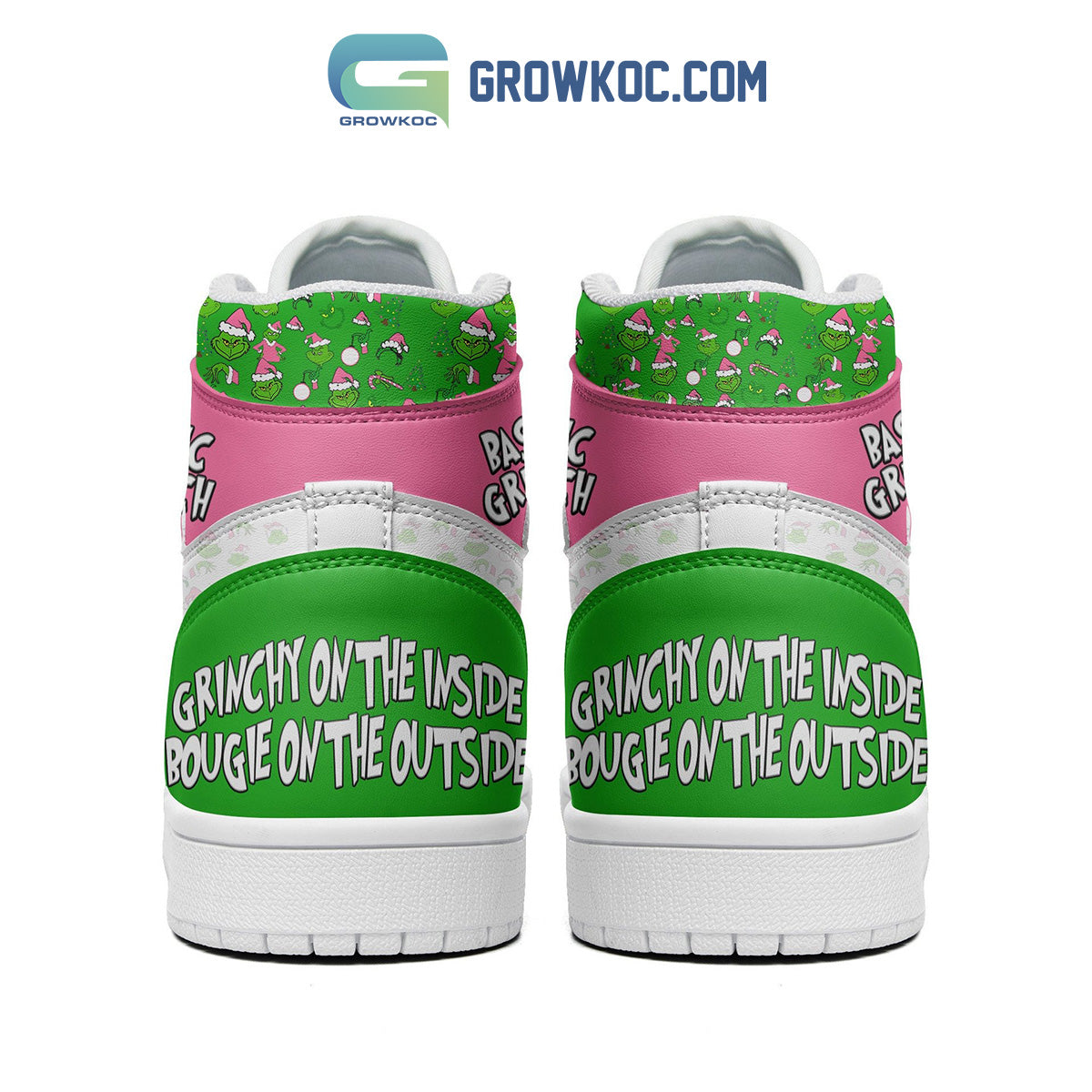 Grinch On The Inside Bougie On The Outside Basic Grinch Air Jordan Shoe