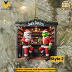 Grinch vs Santa Jack Daniels Ornament