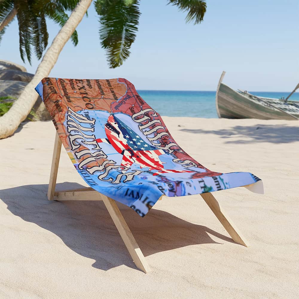 Gulf Of America Shark Beach Towel