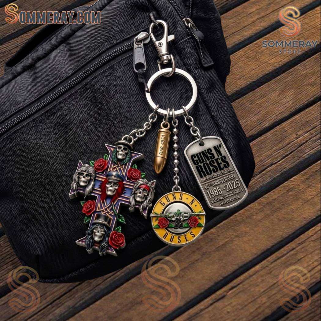 Guns N’ Roses 40th Anniversary Appetite For Destruction Keychain