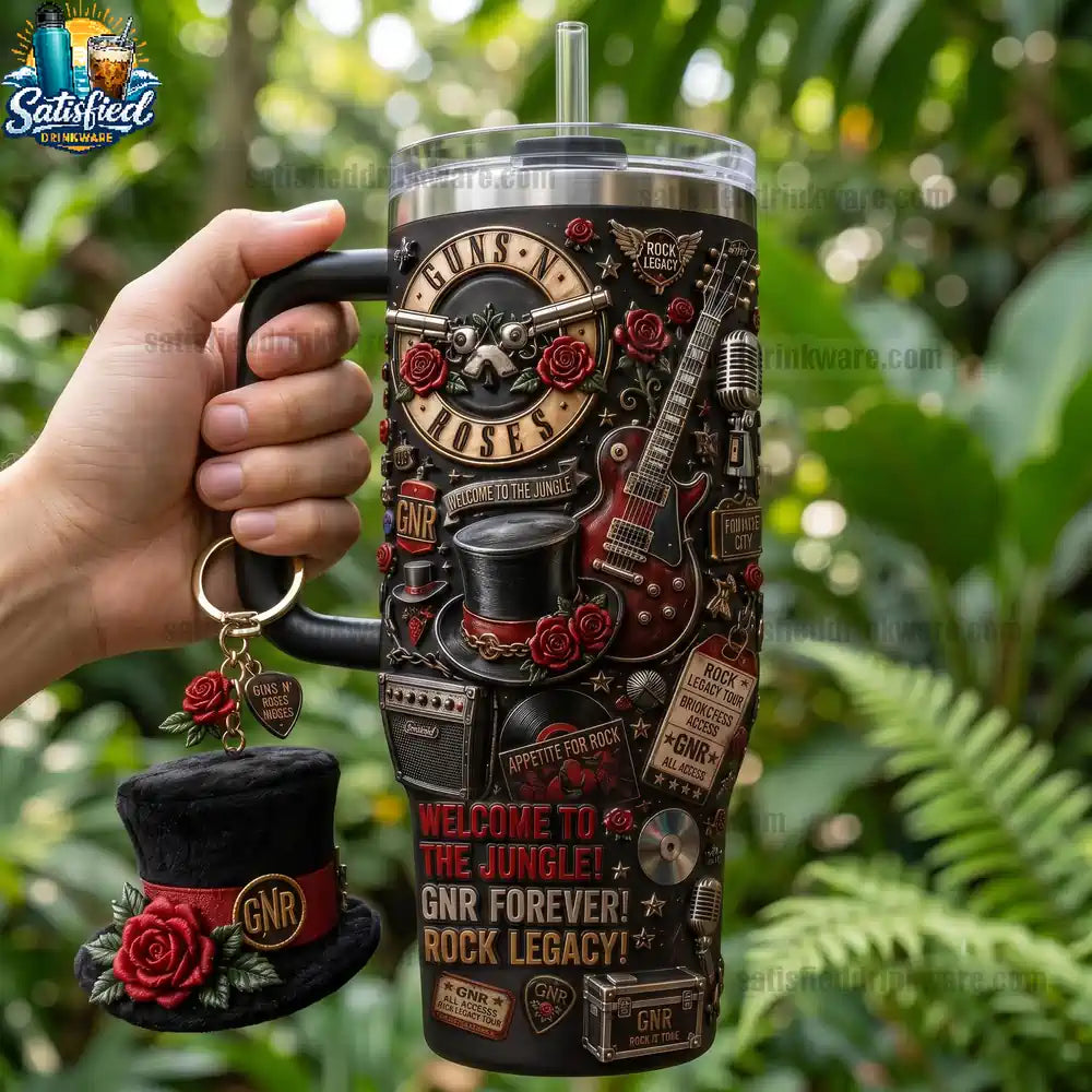 Guns N Roses Welcome To The Jungle Appetite For Destruction Tumbler with Handle