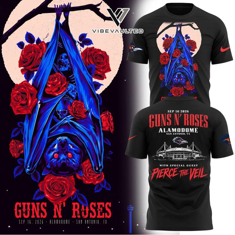 Guns N’ Roses x Alamodome San Antonio World Tour 2026 Limited Edition Tee Shirt