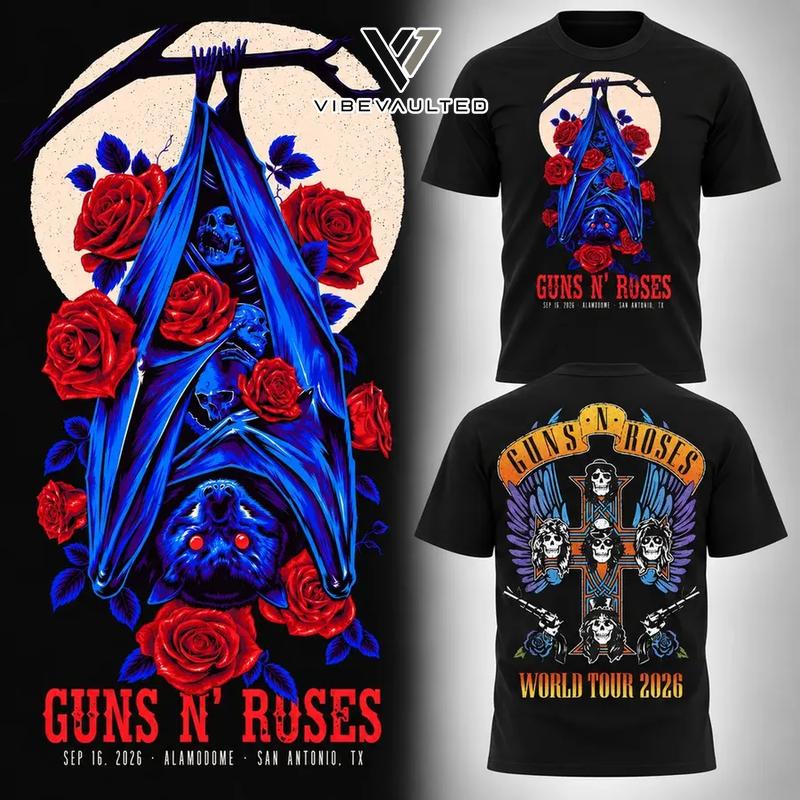 Guns N’ Roses x Alamodome San Antonio World Tour 2026 Limited Edition Tee Shirt