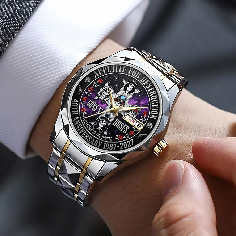 Guns N' Roses 40th Anniversary Alloy Luxury Quartz Watch - TANTN21628