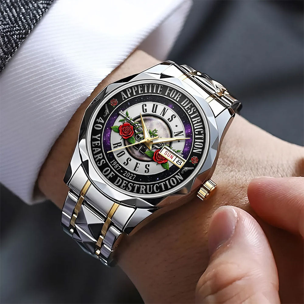 Guns N' Roses 40th Anniversary Alloy Luxury Quartz Watch - TANTN21630