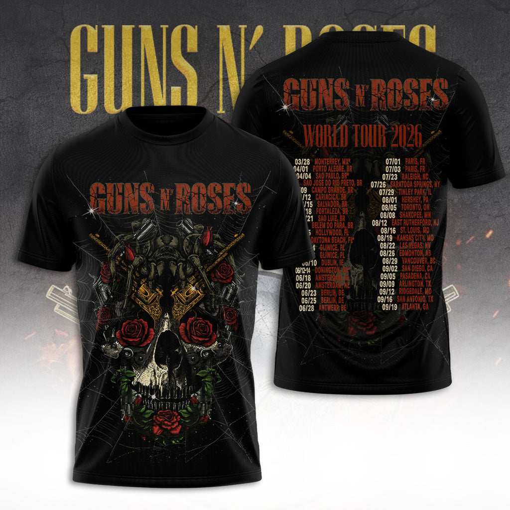 Guns N’ Roses Tour 2026 3D Apparel – TANTN24301