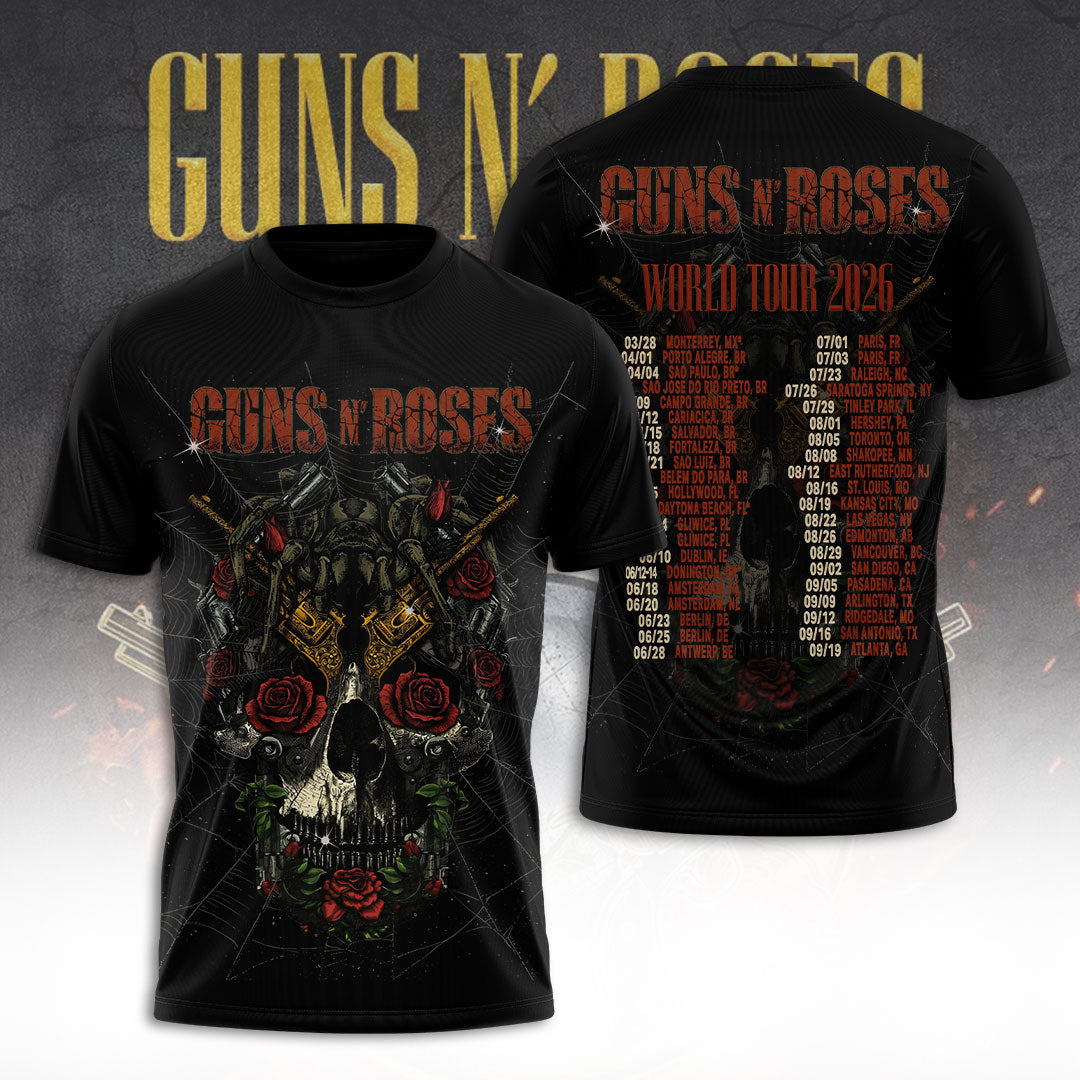 Guns N’ Roses Tour 2026 3D Apparel – TANTN24301