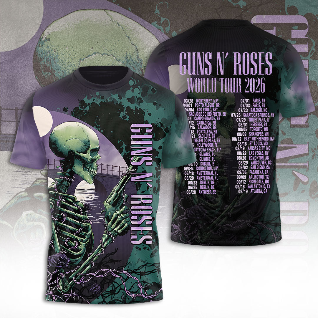Guns N’ Roses Tour 2026 3D Apparel – TANTN24305