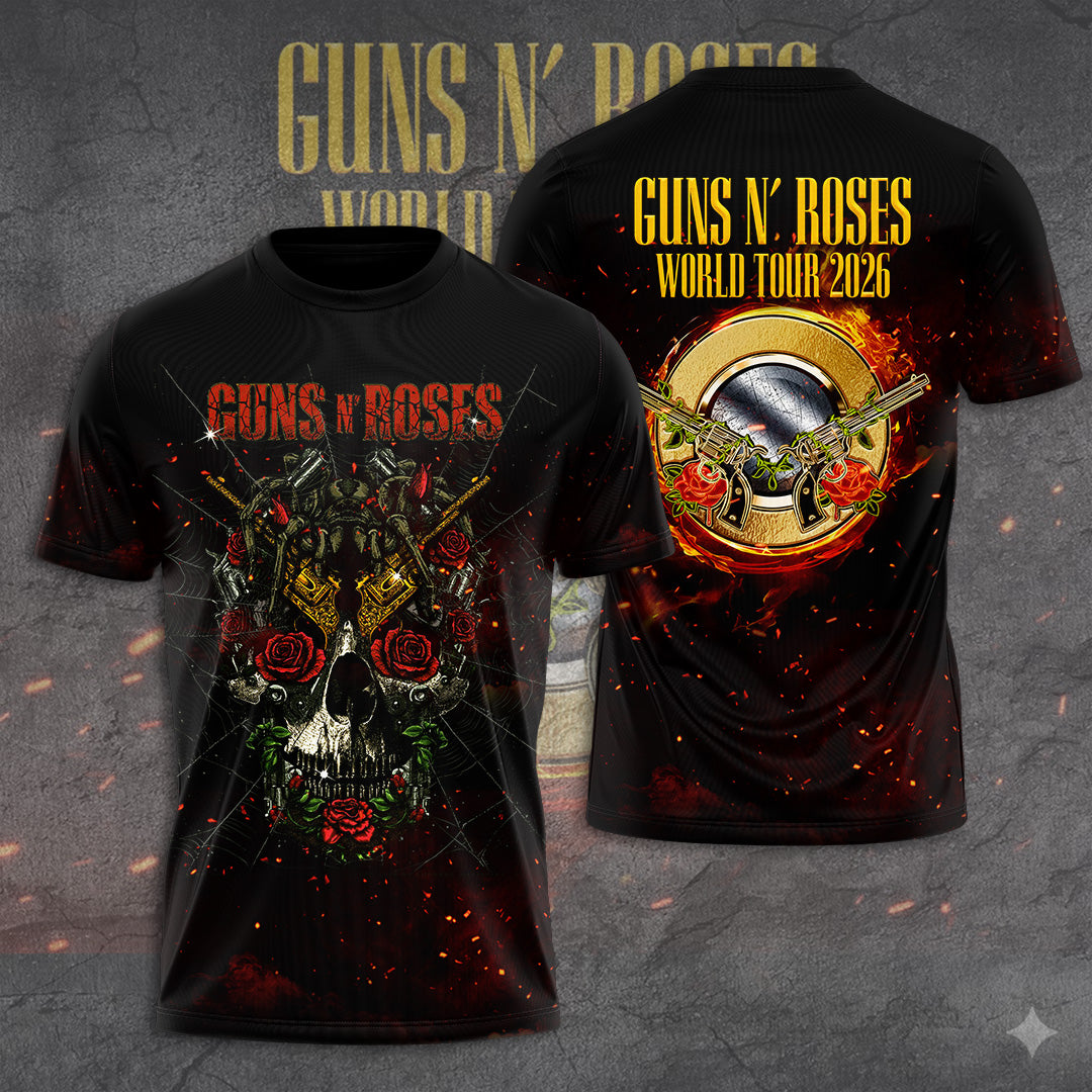 Guns N’ Roses Tour 2026 3D Apparel – GNE6041