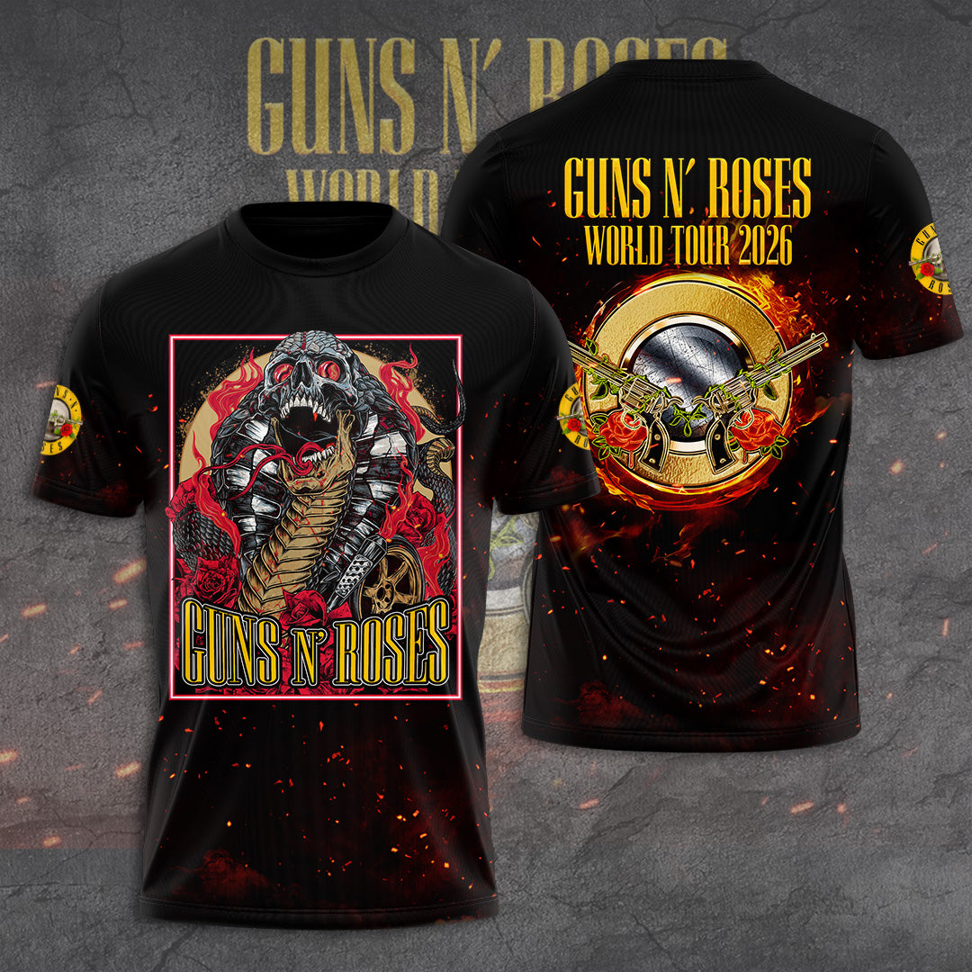 Guns N’ Roses Tour 2026 3D Apparel – GNE6325