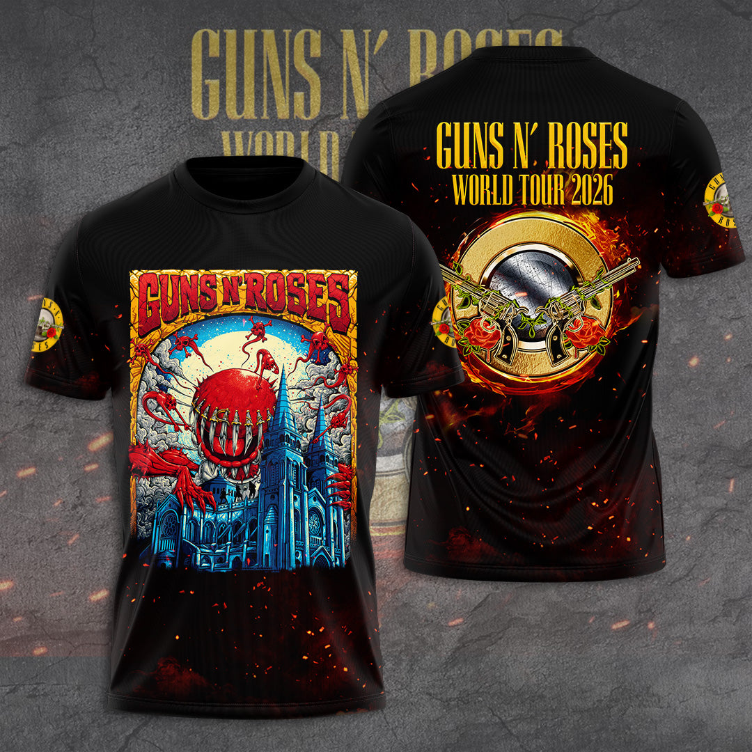 Guns N’ Roses Tour 2026 3D Apparel – GNE6327