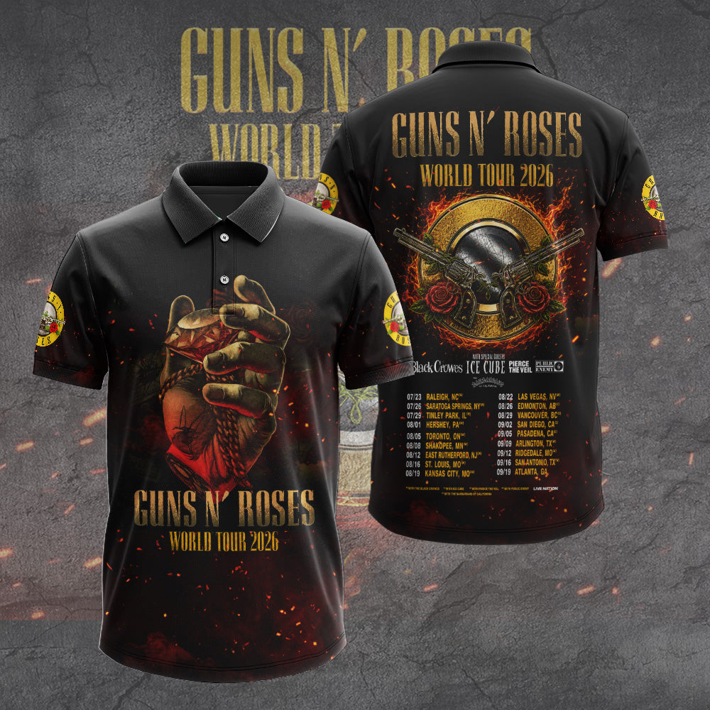 Guns N’ Roses Tour 2026 3D Apparel – GNE8026