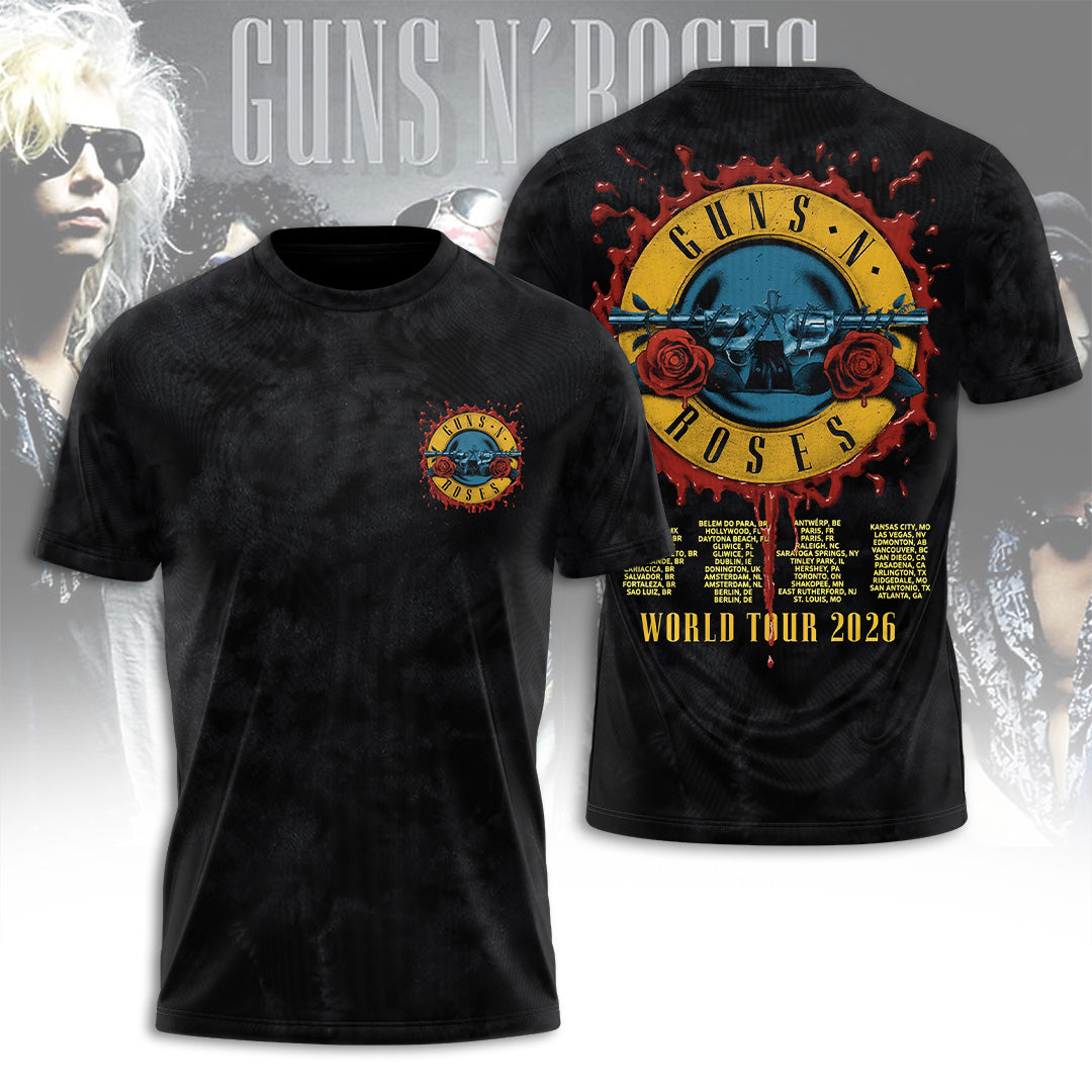 Guns N’ Roses Tour 2026 3D Apparel – TANTN24299