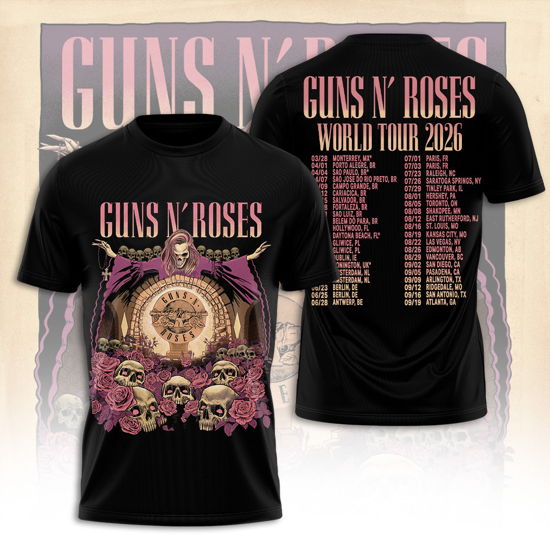 Guns N’ Roses Tour 2026 3D Apparel – TANTN24302