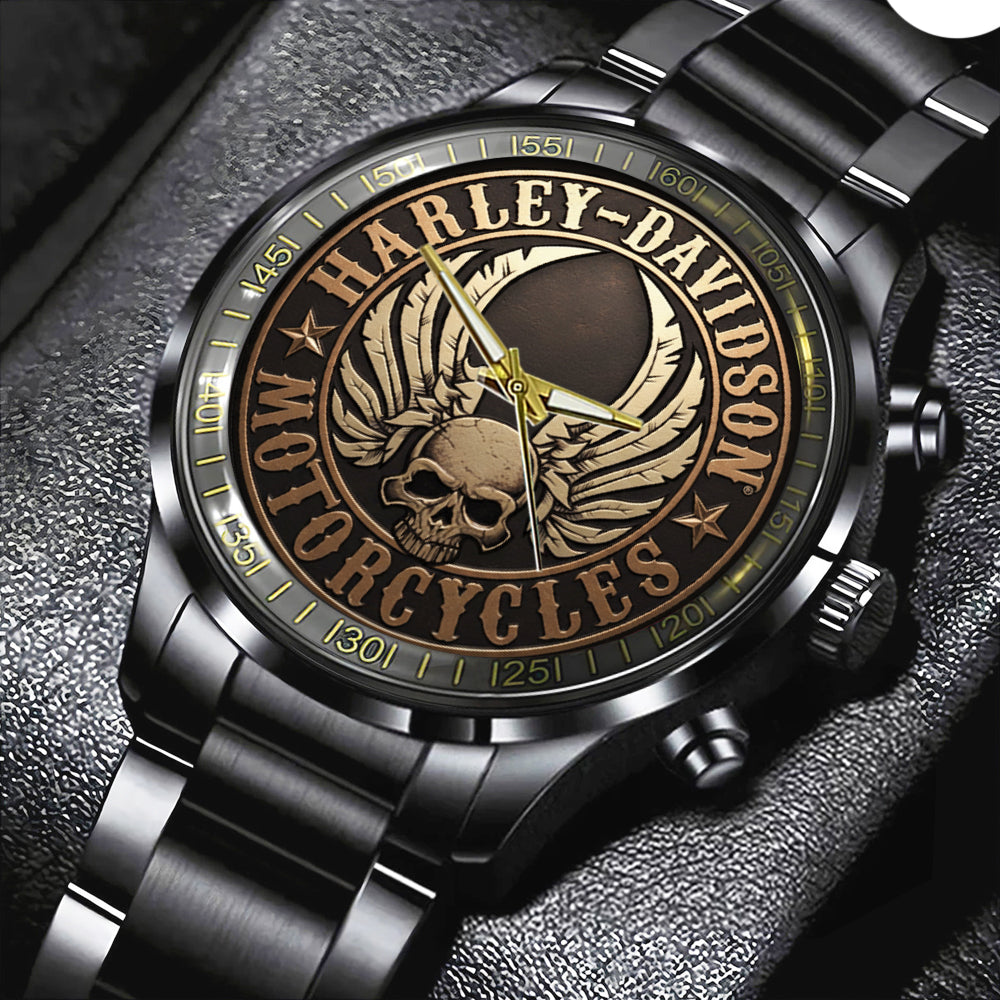 Harley Davidson Black Stainless Steel Watch - TMTHU1799