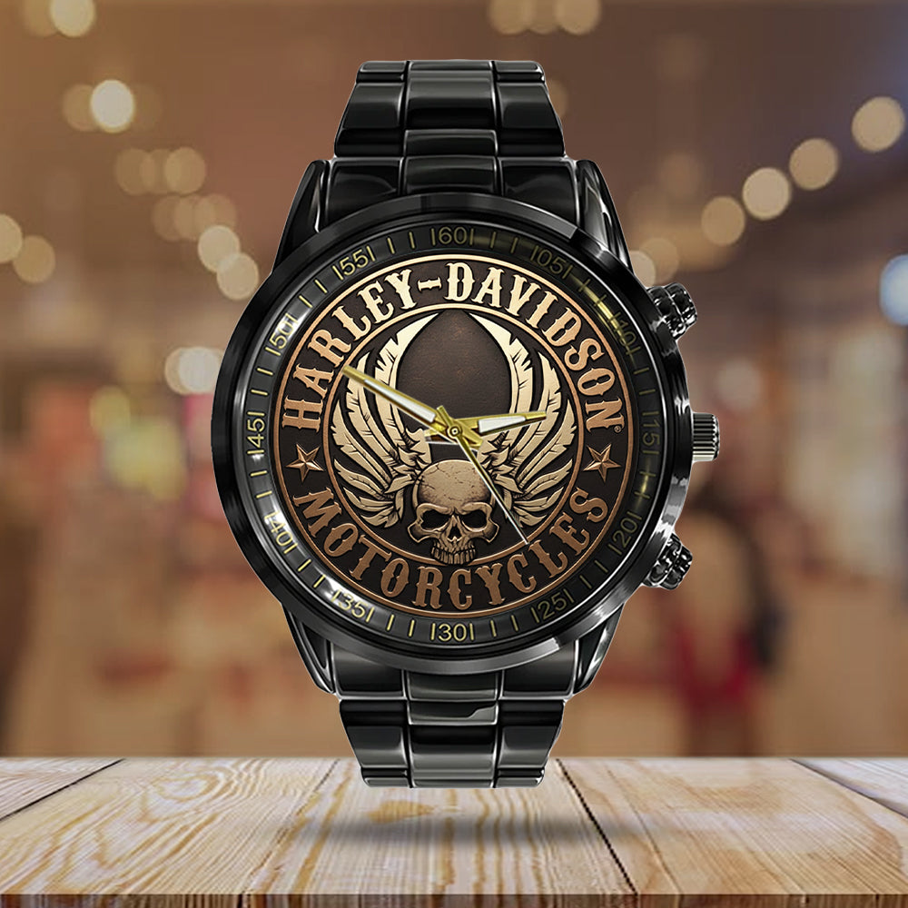 Harley Davidson Black Stainless Steel Watch - TMTHU1799