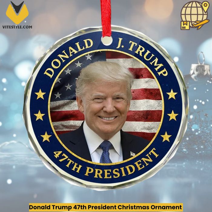 Donald Trump 47th President Christmas Ornament