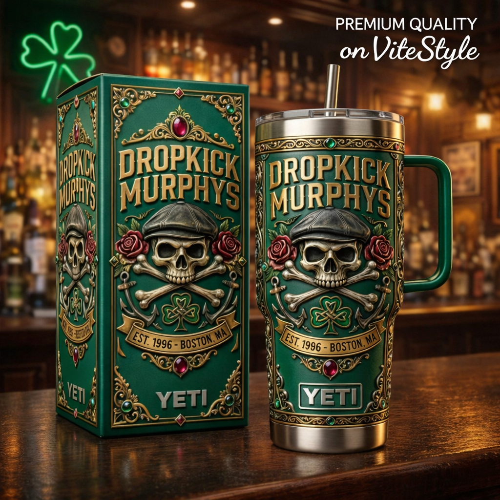 HOT Dropkick Murphys Band Tumbler with Handle