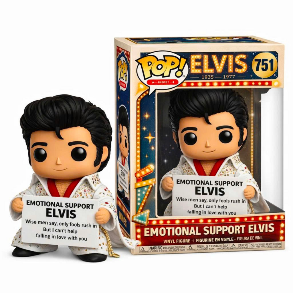 HOT Elvis Presley Emotional Support Pop! Doll