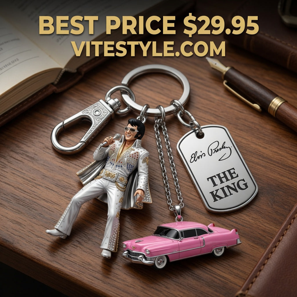 HOT Elvis Presley The King Keychain