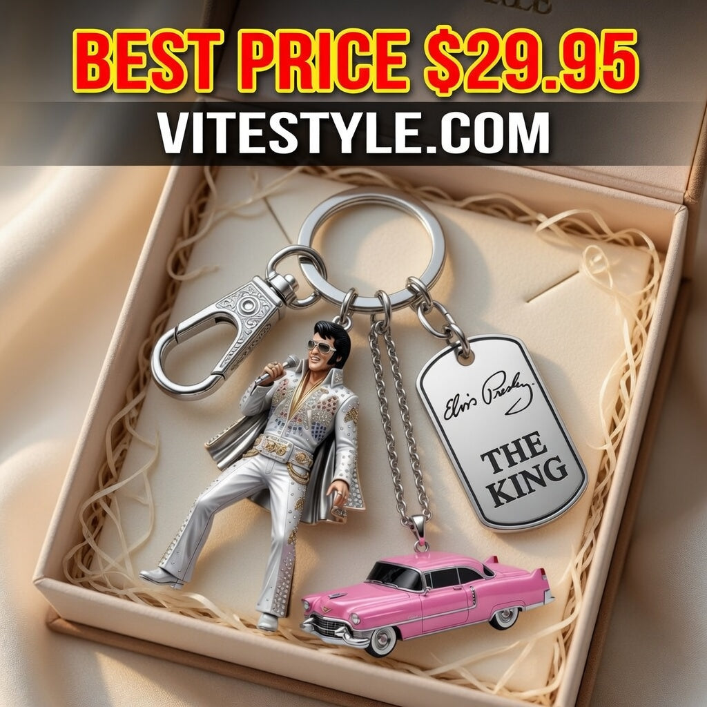 HOT Elvis Presley The King Keychain