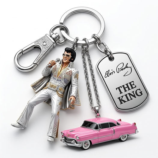 HOT Elvis Presley The King Keychain