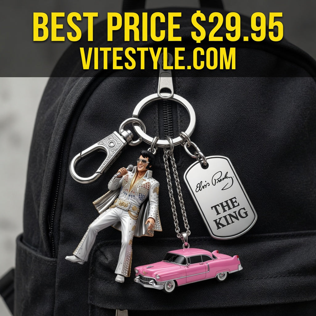 HOT Elvis Presley The King Keychain