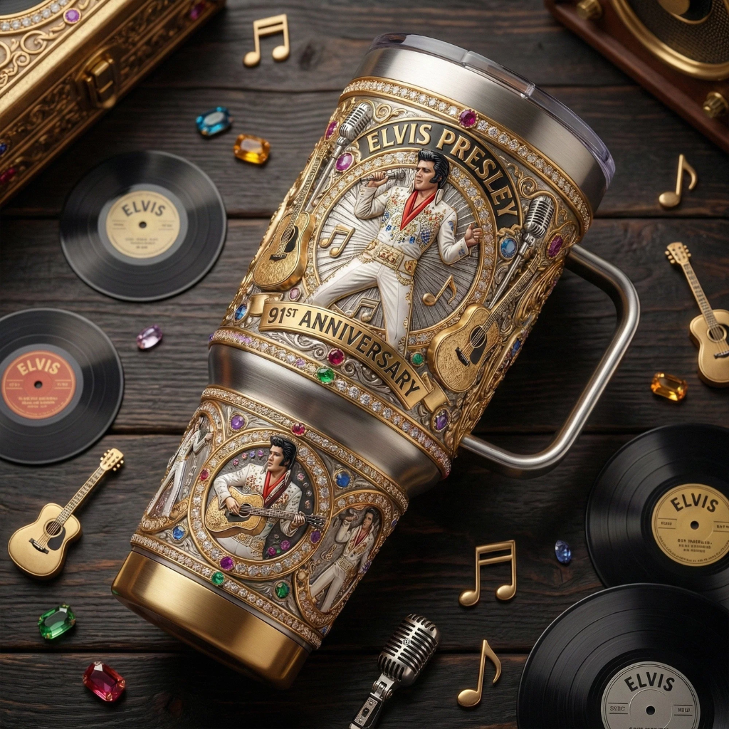 HOT Elvis Presley Tumbler with Handle