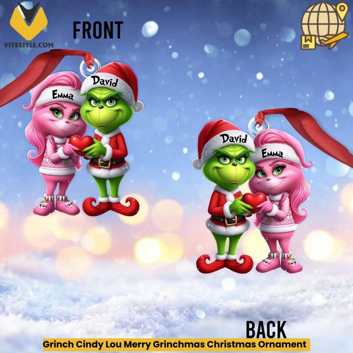 Grinch Cindy Lou Merry Grinchmas Christmas Ornament Hot Items