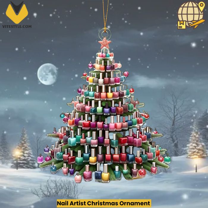 Nail Artist Christmas Ornament