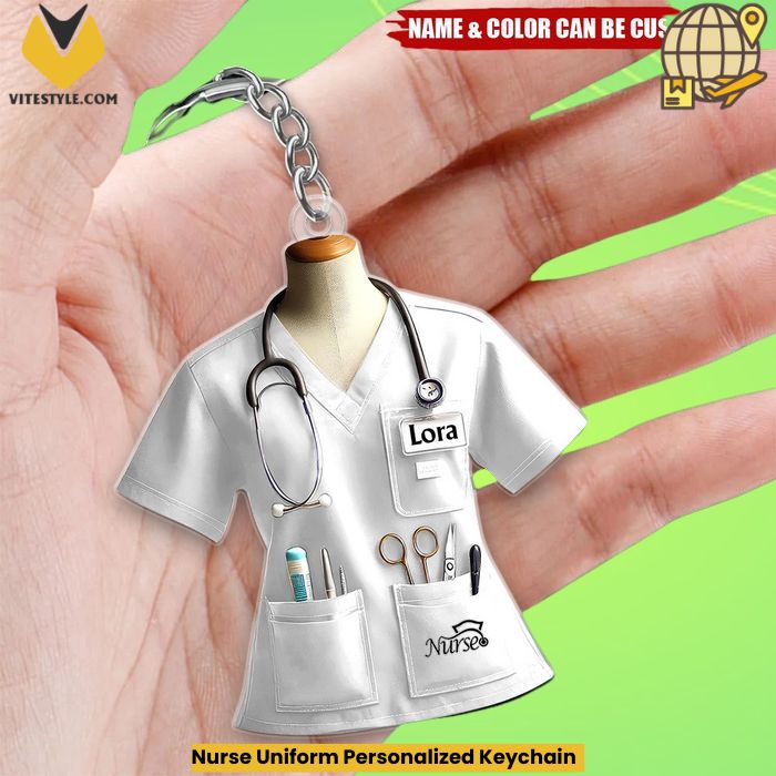 Nurse Uniform Personalized Keychain